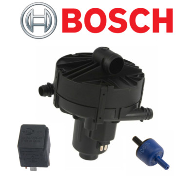 Secondary Air Injection Smog Pump OEM Bosch +Relay Vacuum Valve Kit for Mercedes