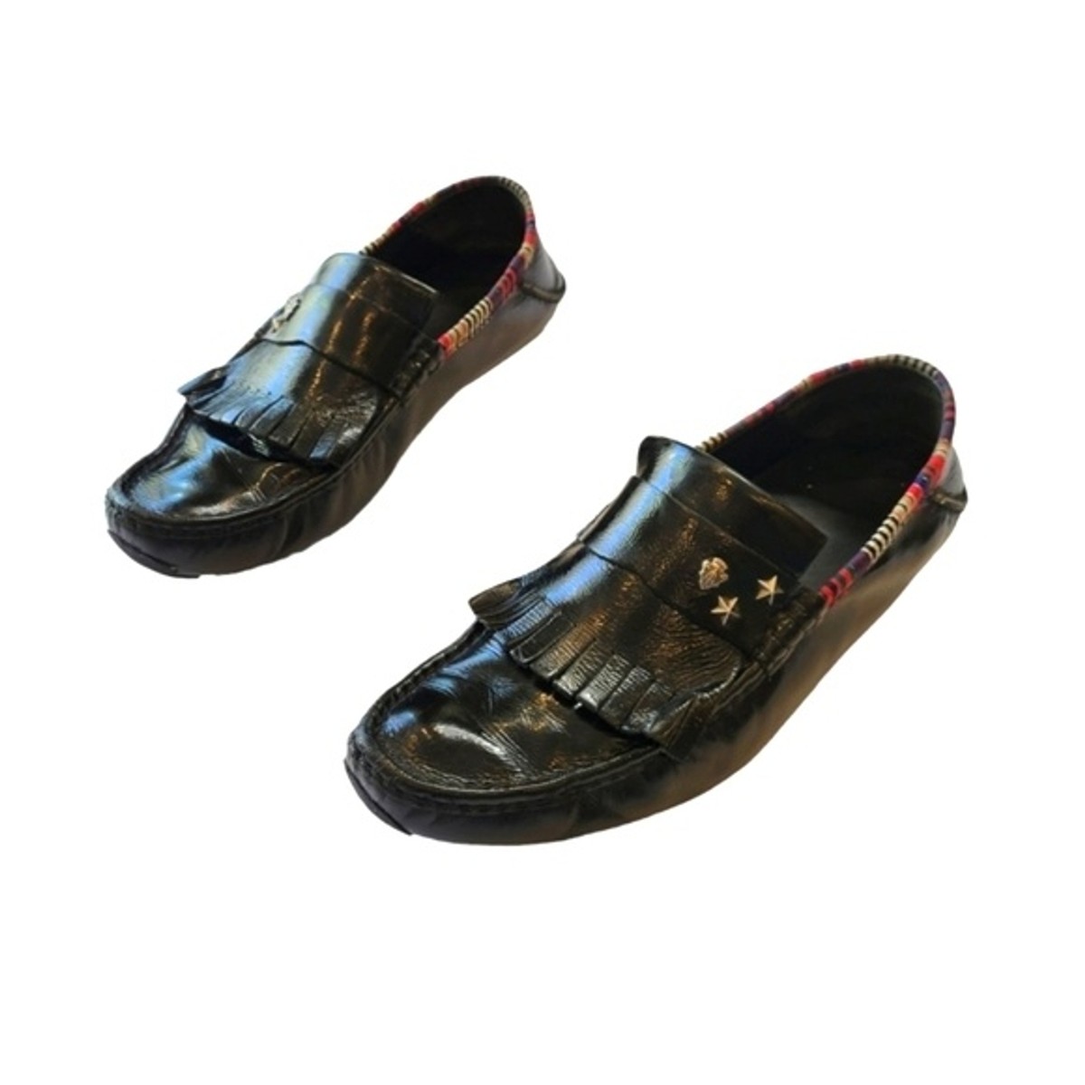 Gucci driver shoes 4 pairs for sale one pair of Prada paten leather sneakers Black Patent Leather And Technical Fabric Prada America main image 4