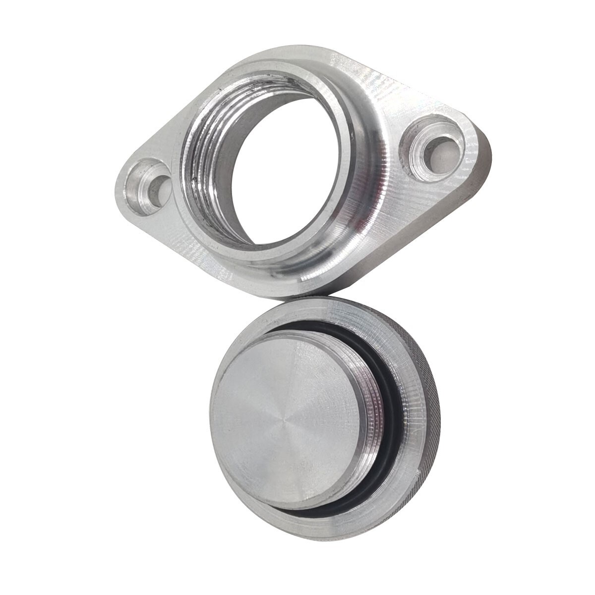 Oil Inlet Caps Aluminum Bolt-On Billet Engine Oil Fill Cap Universal Fit, Short ...