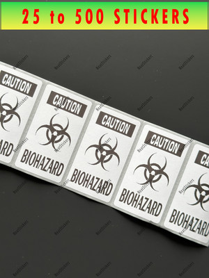 CAUTION BIOHAZARD Sticker 50-1000 Pack stickers | eBay
