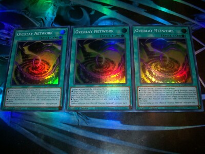 3x Overlay Network 1st Edition Super Rare MAZE-EN020 Yu-Gi-Oh!