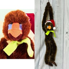 Animal Alley Toys R Us Brown Holiday MONKEY MANDRILL Plush Hanging Stuff Animal