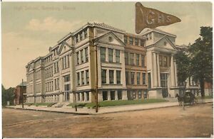 galesburg postcard il school