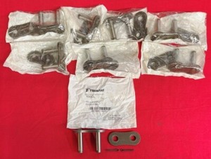 TSUBAKI CONNECTING LINK P/N: 100CL 1-1/4 IN. PITCH CARBON STEEL (LOT OF 8)