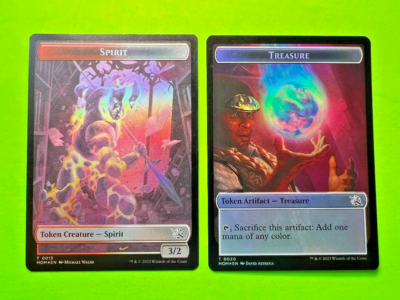 MTG March of the Machine ( Treasure / Spirit ) FOIL Double-Sided Card  0013/0020