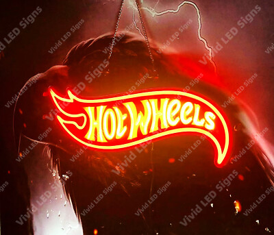 Hot Wheels Sports Car Garage 24"x10" Vivid LED Neon Sign Light Lamp ...