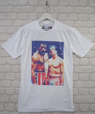 T-Shirt Uptown Classics Rocky Apollo Creed Stallone Kult weiß Rundhalsausschnitt