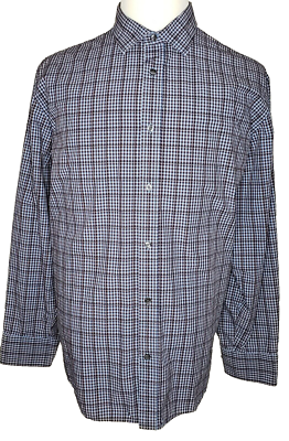 Banana Republic Shirt Size XXL Blue Check Cotton Long Sleeve