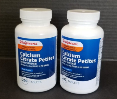 (2) Walgreens (Citracal) Calcium Citrate Petites +Vitamin D3 200 Tablets *11/25*