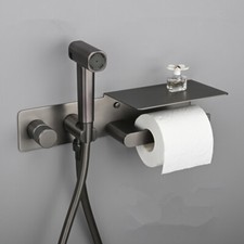 ABS Douche Bidet Shattaf Muslim Shower Spray Brass Mixer Valve Paper Holder Kit