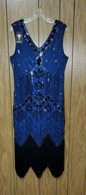 vijiv sequin dress Vijiv Vintage 1920s Slip Prom Gown Sexy V Neck Sequin Mermaid Wedding Dresses for Bride Black S at Amazon Women's Clothing store