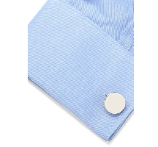 Gemelos para hombre brillantes incrustaciones de circonitas cúbicas de corte redondo en plata de ley 925 Foto 2 de 4