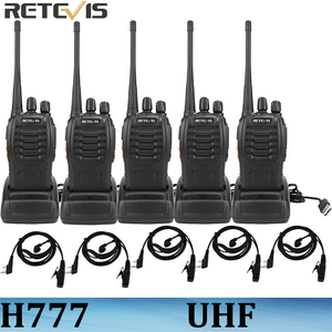 20XRetevis H-777 Walkie Talkies UHF400-470MHz 16CH 5W 2-Way Radio US long range
