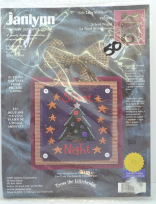 Janlynn Silent Night Craft Kit Wall Hanging Christmas Tree Felt Like StitchinNEW
