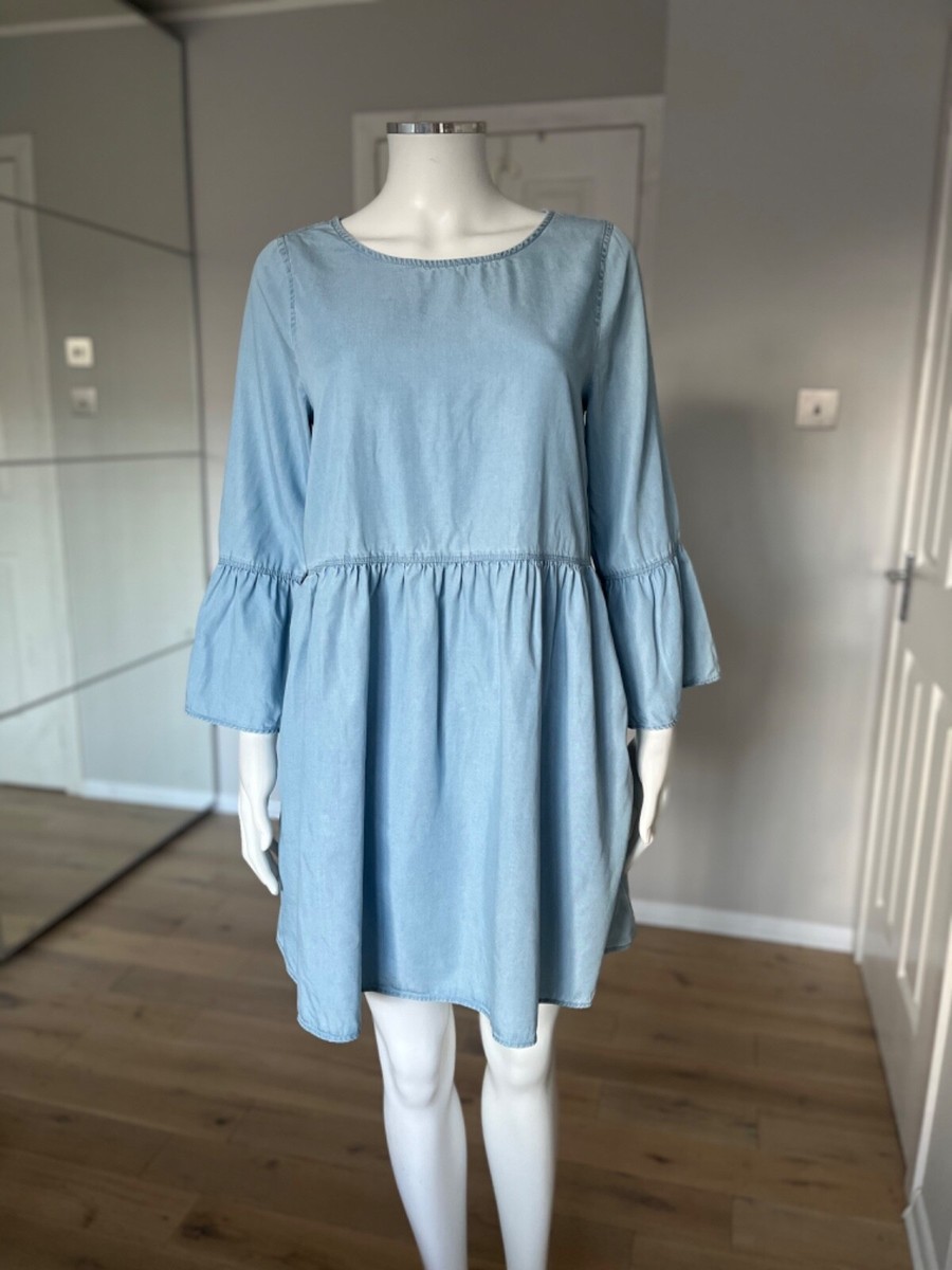 seed heritage denim dress Denim Zip Mini Shirt Dress | Blue Wash