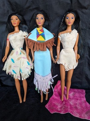 Barbie Vintage Disney Pocahontas Shinning Braids, Color Splash 1995