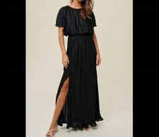 Wishlist Pleated Maxi Dress Black