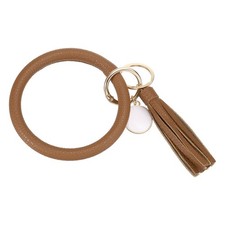 Wristlet Keychain, Tassel Bracelet Wristlet Key Chain Brown 