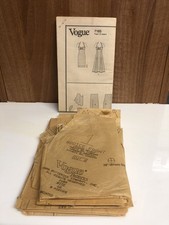Vintage 1980’s Vogue Dress Sewing Pattern 7185 Size 12, 14 & 16