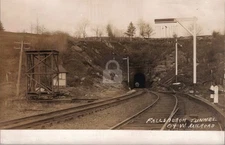 Fallsburg NY Tunnel O&W Railroad Signal Tower Tracks 1900s RPPC Postcard COPY
