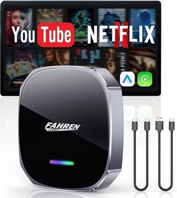 Android 13 Wireless Apple CarPlay Android Auto AI Box OTA Upgraded BT USB Dongle