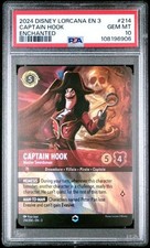 2024 Disney Lorcana EN 3 Enchanted 214 Captain Hook PSA 10 GEM MINT