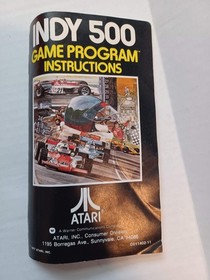 COMPLETE Indy 500 Atari 2600 Video Game + 2 Controllers, 2 Boxes, Booklet (1978)