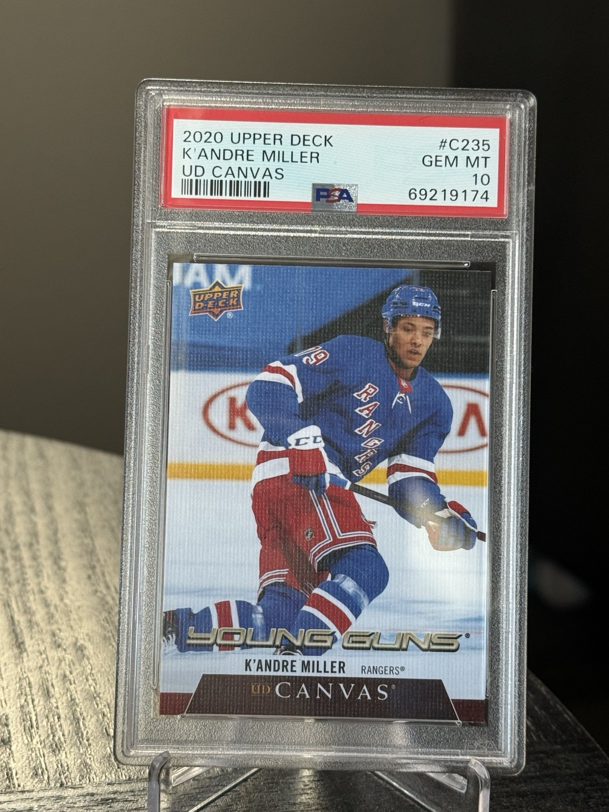 2020-21 Upper Deck K'Andre Miller Young Guns CANVAS Rookie #C235 PSA 10 Rangers