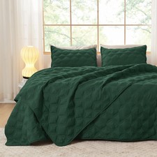 Oversized King Quilt Bedding Set,120X120Inch Super King Emerald Green Comforter