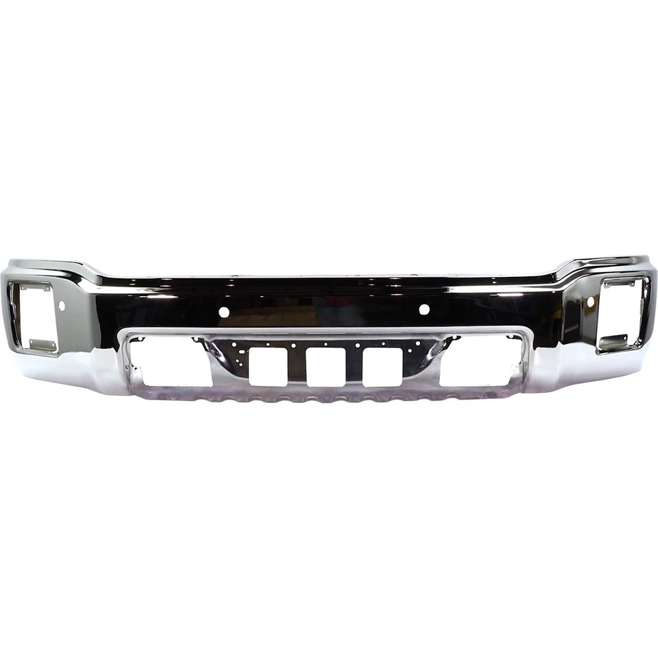 Chrome Front bumper face bar For 2014 2015 GMC Sierra 1500 W/Park Sensor steel Foto 2 de 4