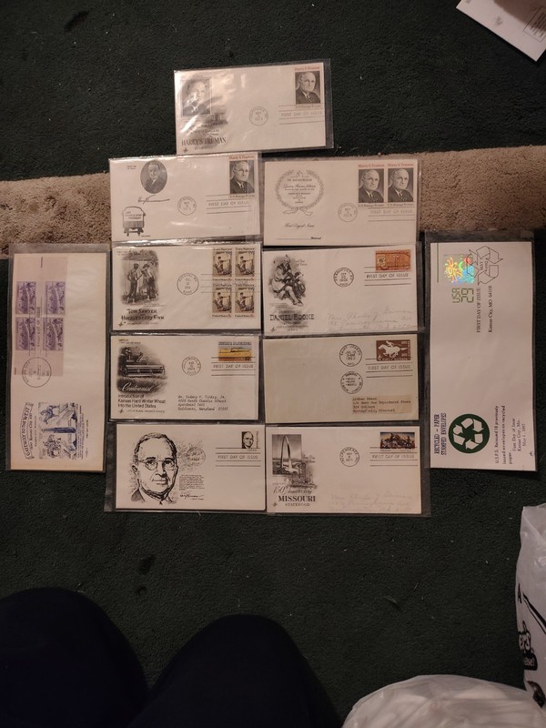 11 Vintage First Day Of Issue Stamped Envelopes