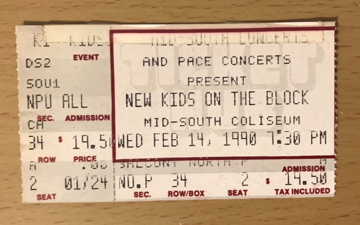 1990 NEW KIDS ON THE BLOCK MAGIC SUMMER TOUR MEMPHIS CONCERT