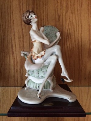 GIUSEPPE ARMANI LADY WITH PERFUME PORCELAIN FIGURINE 10''