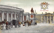 Bank Of Ireland Old House Of Parliament Dublin Rep Ireland Postcard c1928