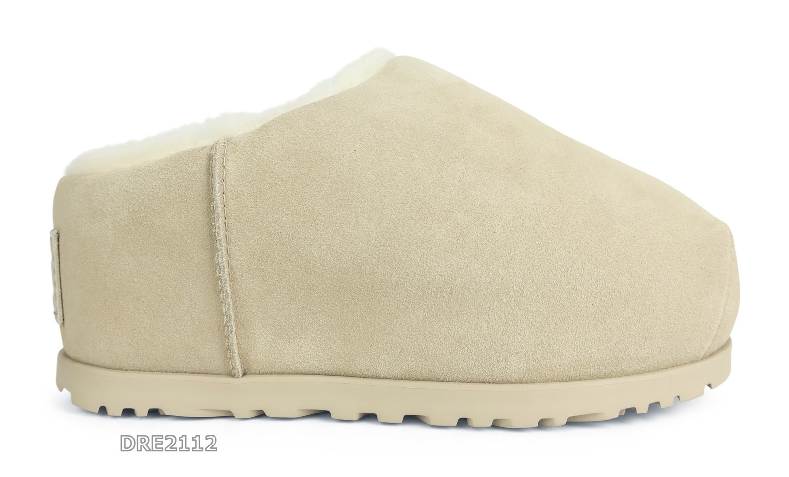 PANTOFOLA D’ORO UGG Ciabatte da donna in pelliccia scamosciata con semi di senape e scivolo pompato taglia 8