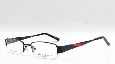 NEW LA SCALA 3-D 6 BLACK AUTHENTIC EYEGLASSES 49-18