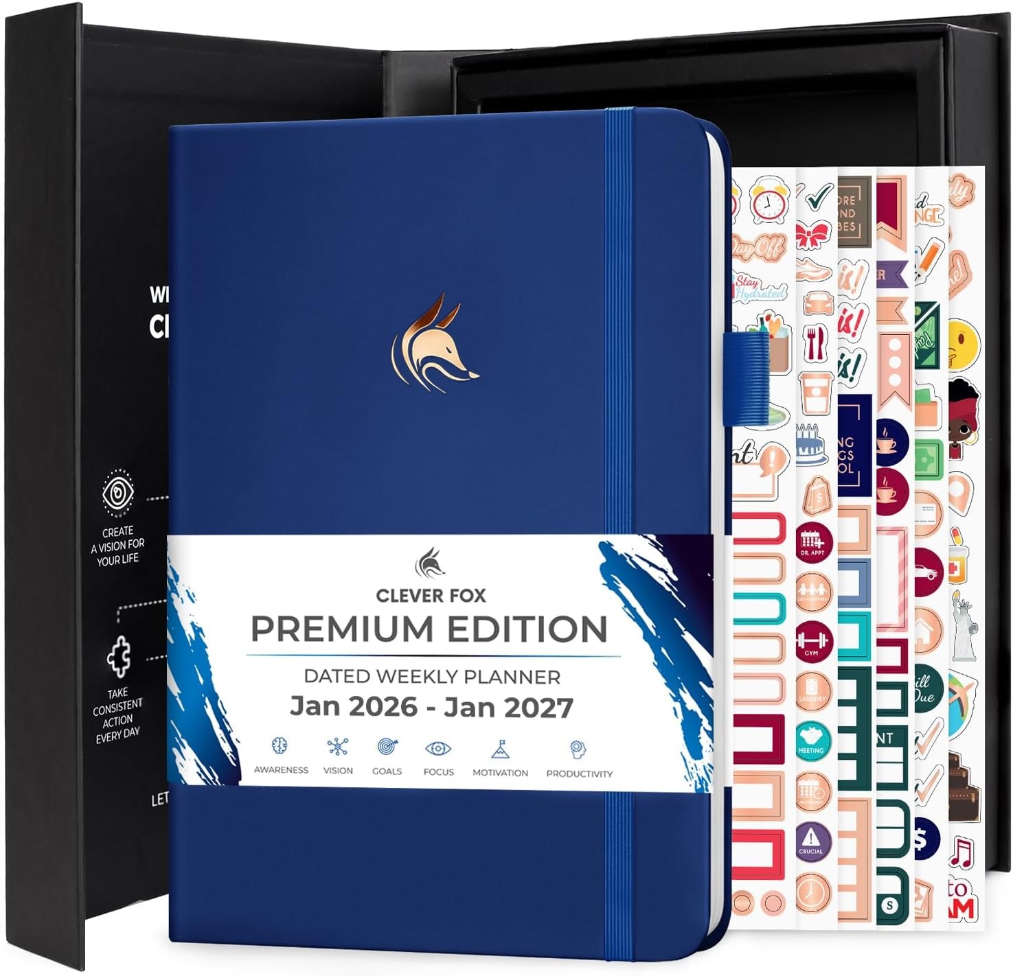 Clever Fox Dated Planner Premium 2026 – Weekly Agenda for Planning & Time Mana