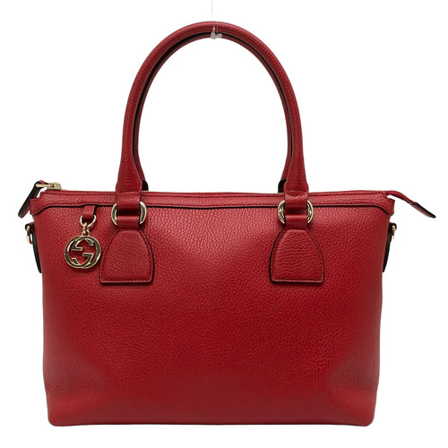 Gucci Handbag 449659 Red Leather