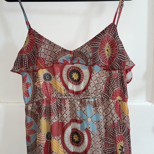 Papaya Boho Gypsy Style Long Tiered Elegant Frilled Dress Size 12 - Picture 2 of 16