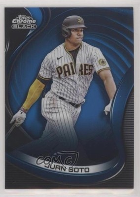 2022 Topps Chrome Black Blue Refractor 53/75 Juan Soto #91 0ve9