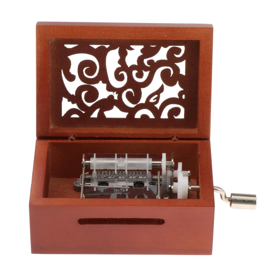 Boîte à Musique à Manivelle Vintage Boîte En Bois Faites Votre Propre - Imagen 2 de 4