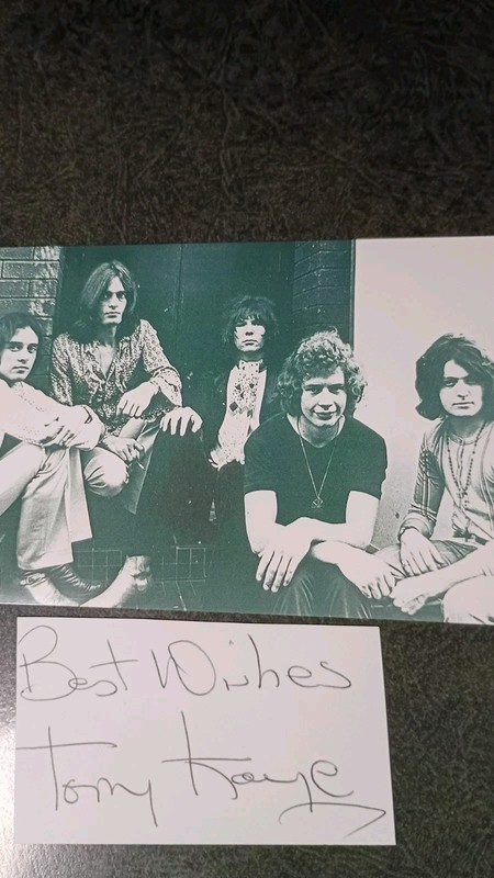 TONY KAYE Autograph Hand Signed Cut With  4X6 PHOTO - KEYBOARDIST - YES