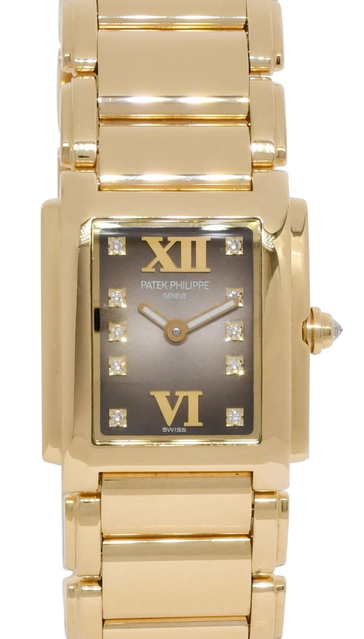 Patek Philippe — Patek Philippe Twenty~4 Yellow Gold & Diamond Dial Ladies Watch 24 4907/1J