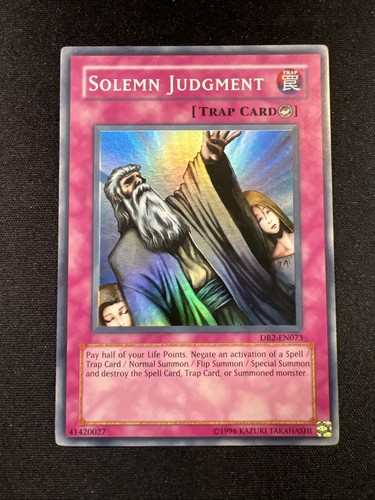 Solemn Judgment DB2-EN073 YuGiOh Dark Beginning 2 card