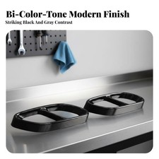 2 Pieces Four Outlet Exhaust Tip Cover Sporty Look Rear Bumper Exhaust Pipe