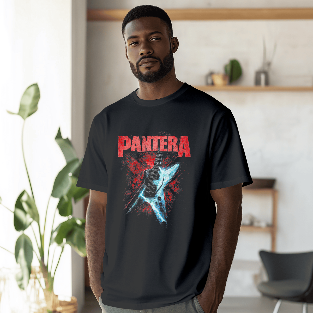 Pantera Dimebag Darrell Dean ML Guitar T Shirt Black Gildan XL L M