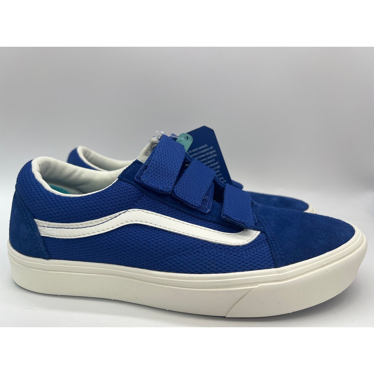 Blue Vans Old Skool Velcro Vans Velcro Shoes Vans Old Skool V Blue