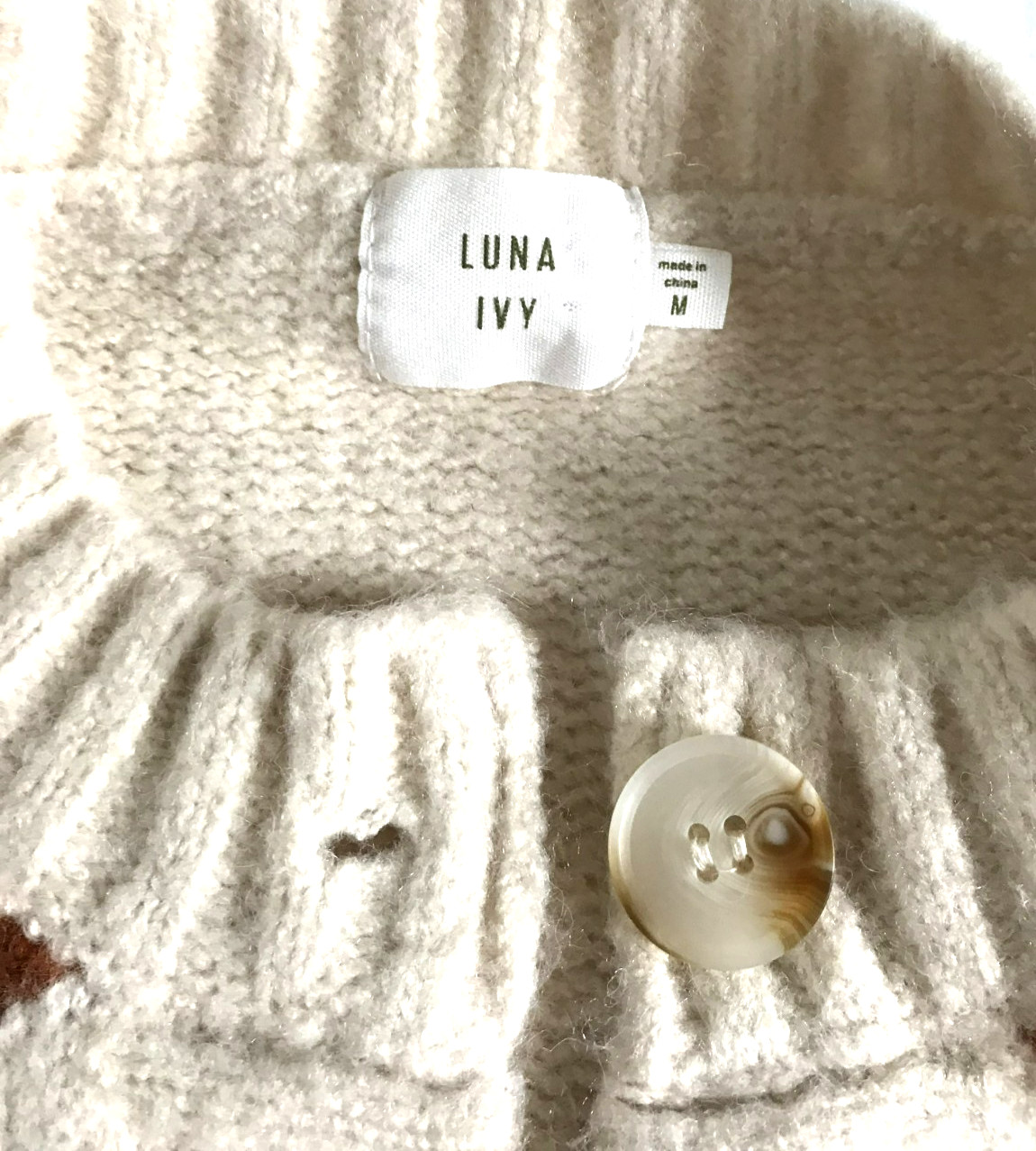 Luna Ivy Gramacore Cardigan Chunky Cottage Floral… - image 2