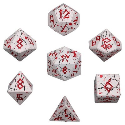 HYO0384 Hymgho Premium Gaming 7-set Barbarian Solid Metal: Matte White/Blood Red