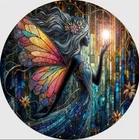 1 OZ .999 SILVER HAYLEYBUG WINGS OF THE COSMOS COLORIZED ART ROUND FAIRY GIRL